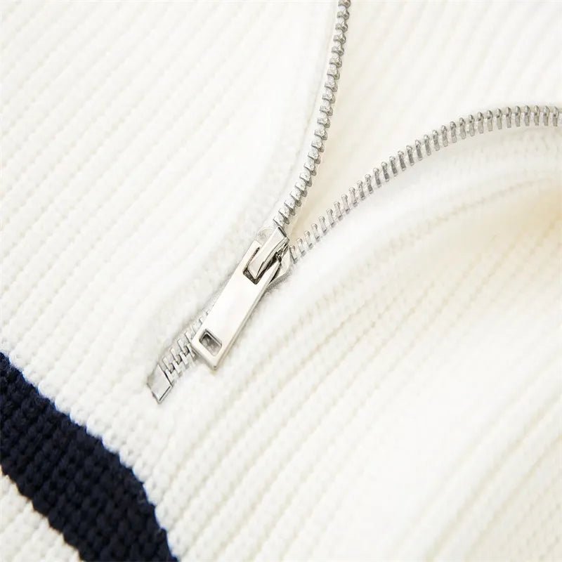 Ulrich | Pull rayé zippé