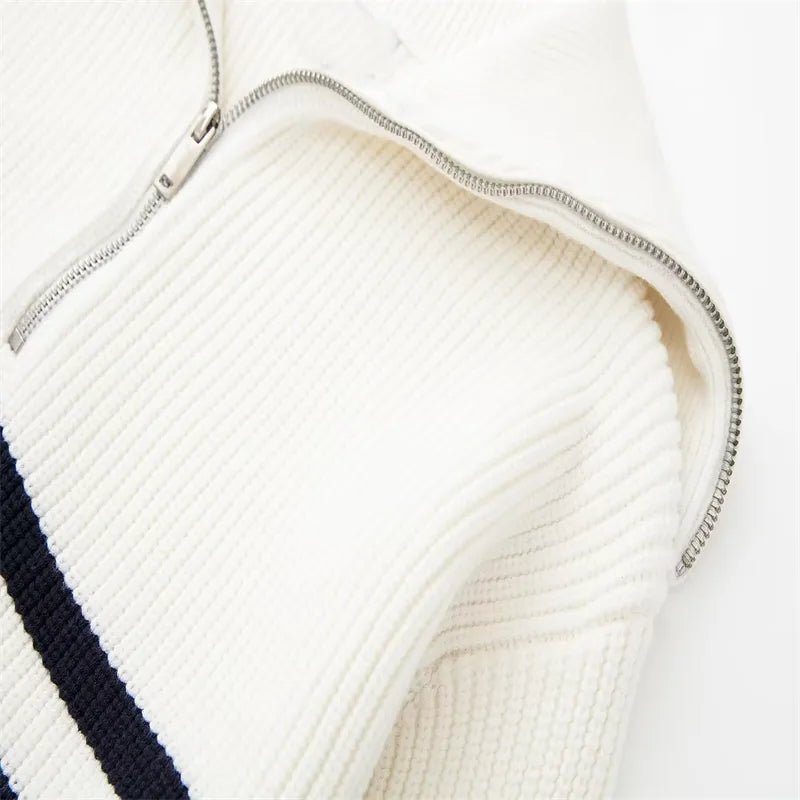 Ulrich | Pull rayé zippé