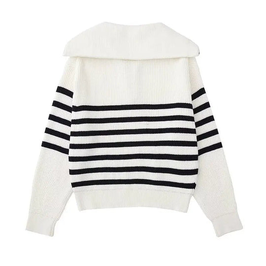 Ulrich | Pull rayé zippé