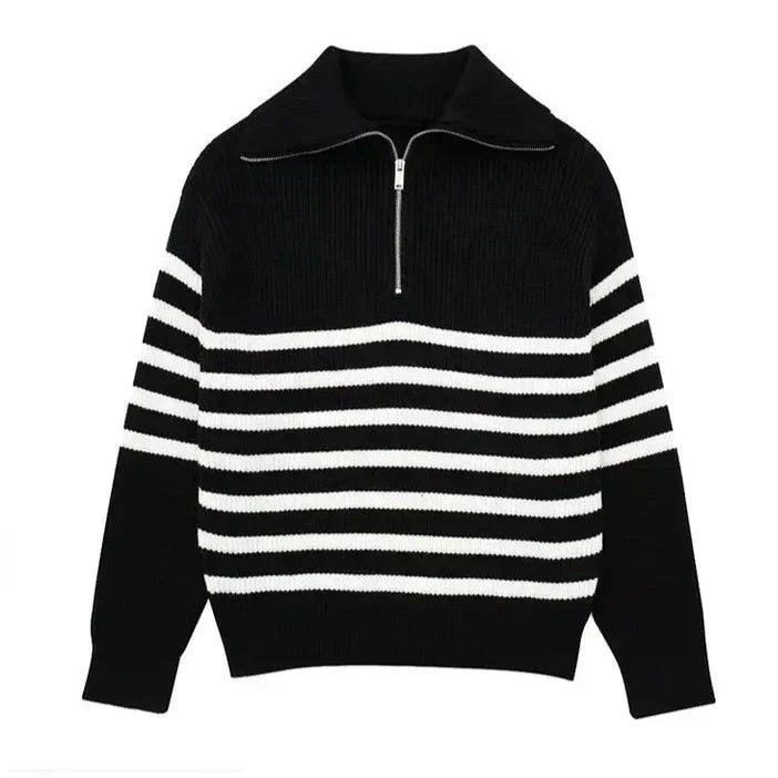 Ulrich | Pull rayé zippé