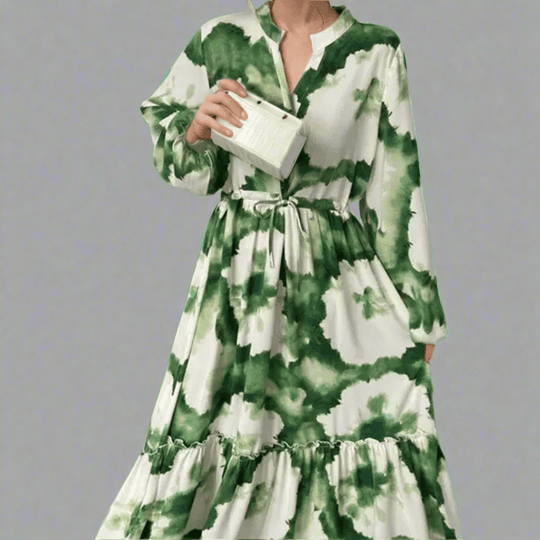 Veleda | Robe longue haut de gamme avec élégant col en V