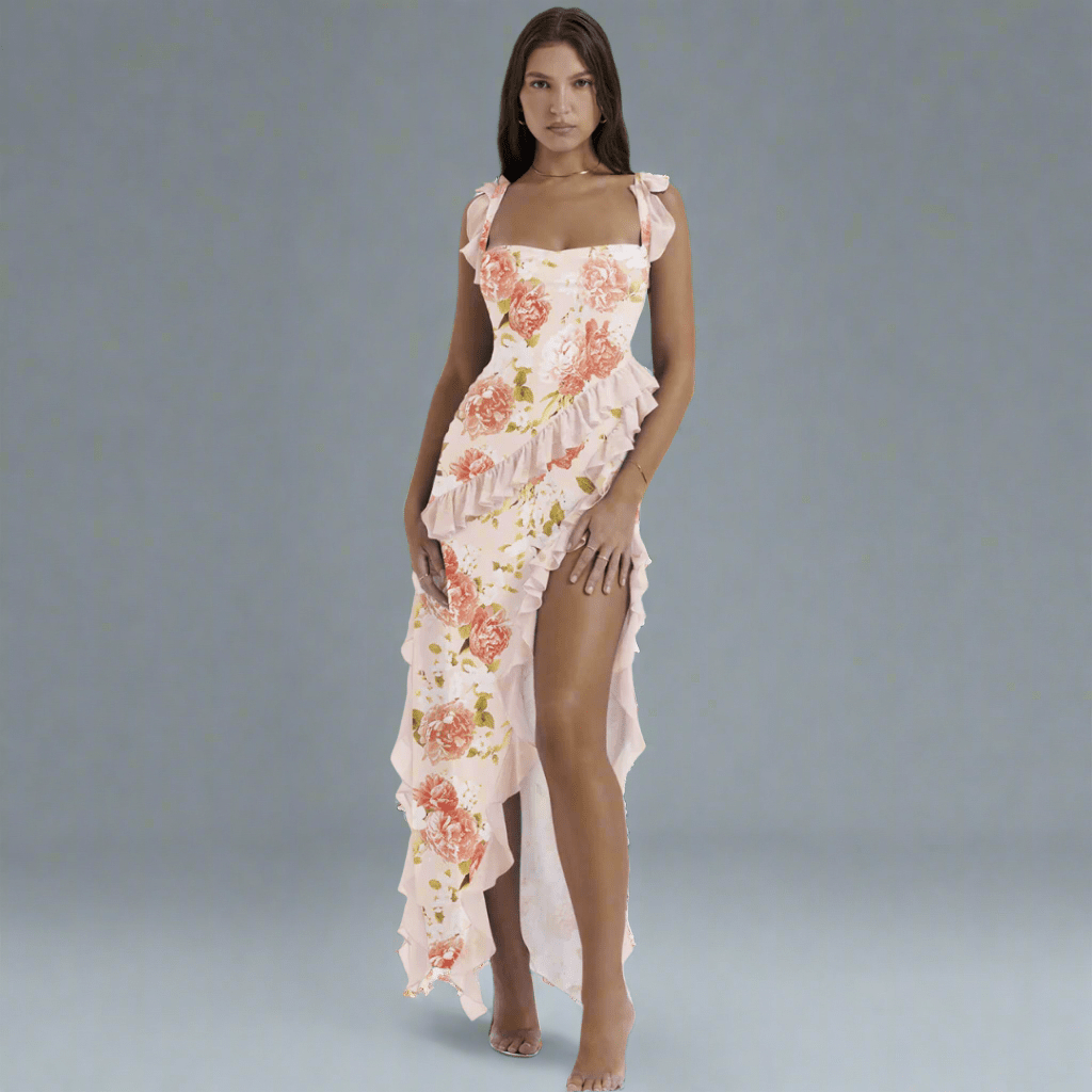 Zisel | Robe longue aérienne à volants élégants