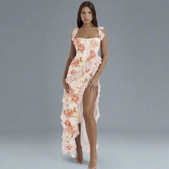 Zisel | Robe longue aérienne à volants élégants