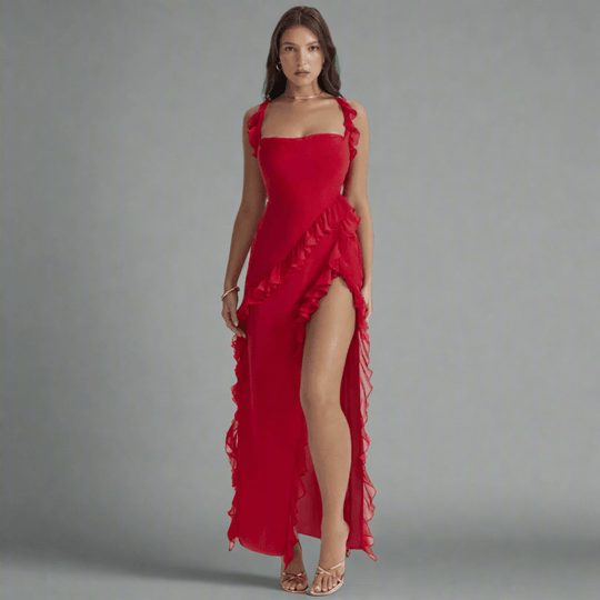 Zisel | Robe longue aérienne à volants élégants