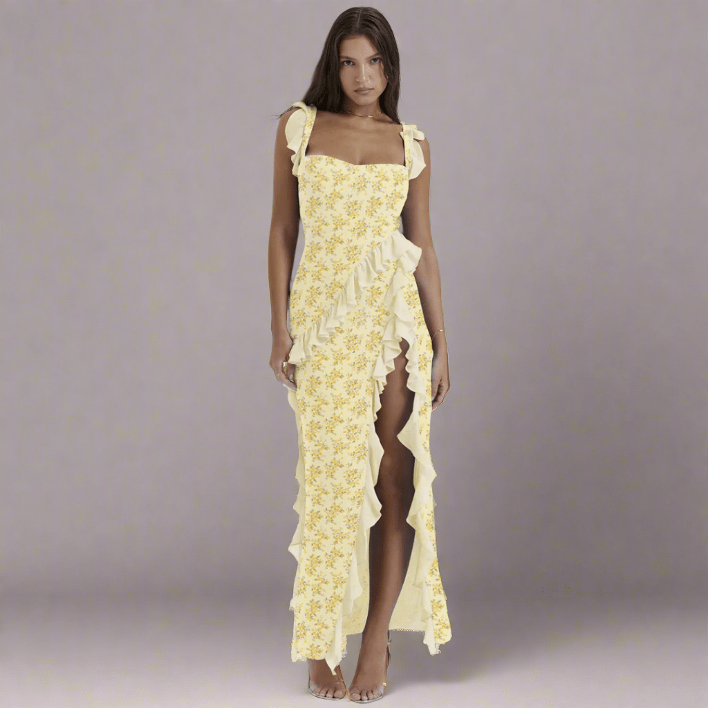 Zisel | Robe longue aérienne à volants élégants