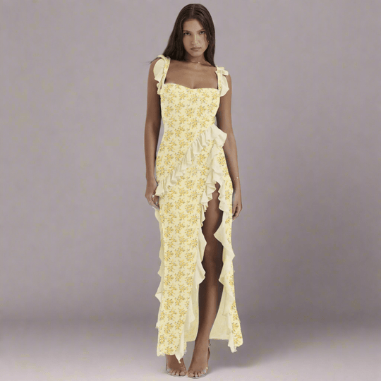 Zisel | Robe longue aérienne à volants élégants